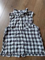 Bluse schwarz weiß kariert ärmelos Gr. 170 H&M Bayern - Friedberg Vorschau