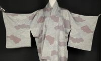 Vintage Sommer Kimono Seide Silber Grau Flieder Rosa Wolken Friedrichshain-Kreuzberg - Friedrichshain Vorschau