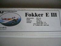 Fokker E -III Modelbaukasten Bayern - Tirschenreuth Vorschau