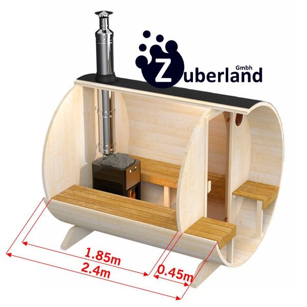 20% Rabatt, Fass Sauna Fichte 2,4mx2mø,Terrasse, Harvia Ofen, Spa in Delligsen