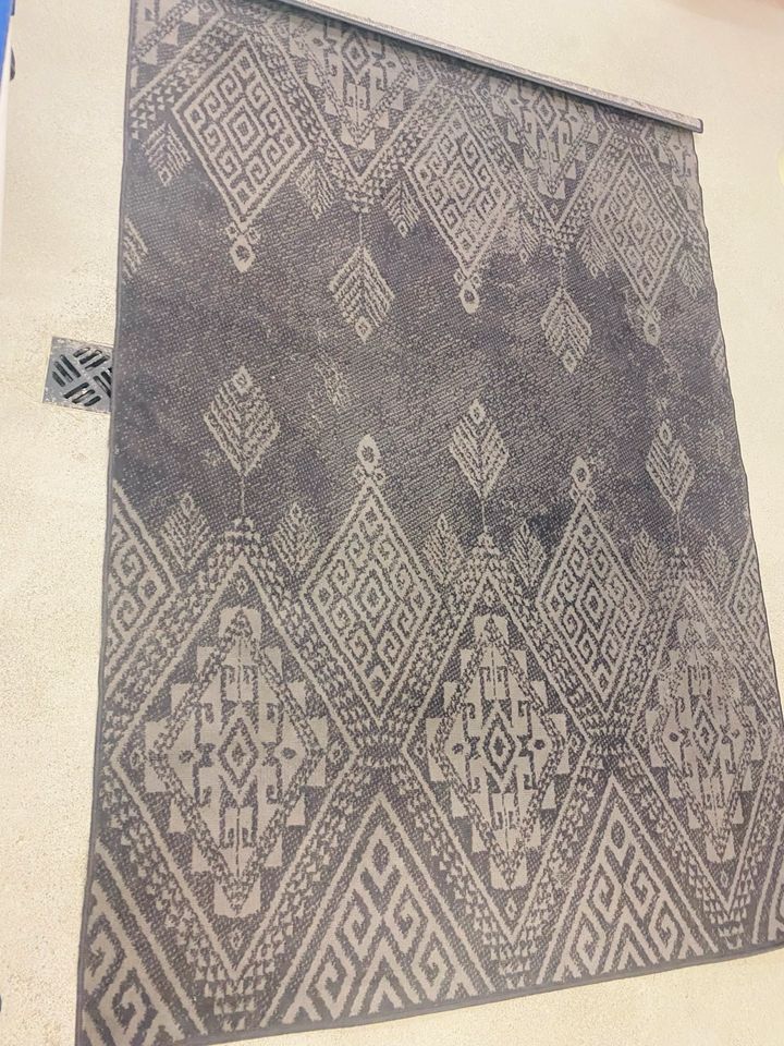 Teppich Kurzflor Maya weiß grau 160x230 cm von Teppich Boss in Düsseldorf