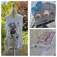 TREDY Top / Shirt Gr. 42 mit Applikationen Niedersachsen - Osnabrück Vorschau