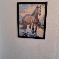 Wandbild Bild Deco  Kunstdruck  40 x 50 cm Pferd mit Rahmen Hessen - Hessisch Lichtenau Vorschau