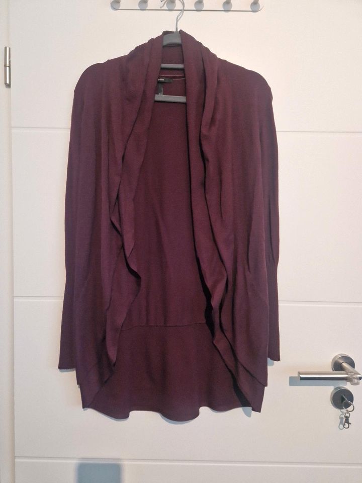 Strickjacke Gr. 38 Zero rot Cardigan bordeaux in Apen