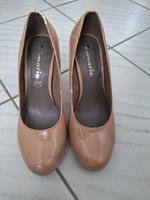 Tamaris Pumps Highheel 38 Lack beige  Leder Niedersachsen - Himmelpforten Vorschau