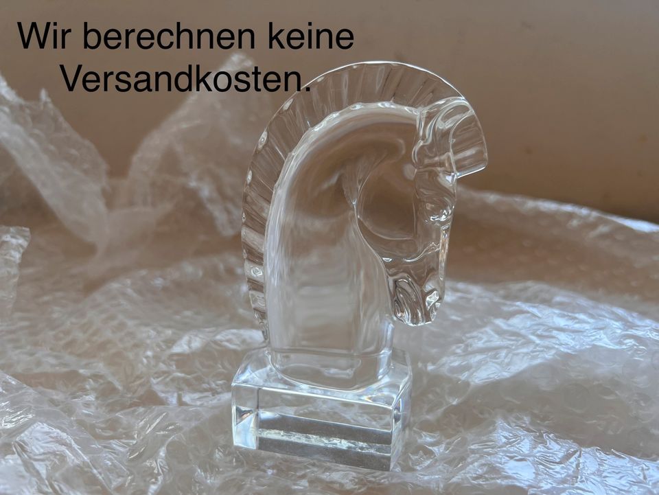 Glas - Skulptur Pferdekopf Pferd Springer Schachfigur in Neumünster