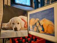 2x Bilder Fotos Hund Eisbär Wandbilder Porträt Deko Wand Bild Bär Hannover - Vahrenwald-List Vorschau