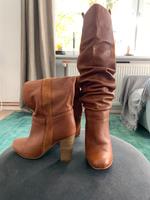 Trendige Zara Lederstiefel Cognac Größe 37 Düsseldorf - Eller Vorschau