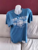 T-Shirt blau weiß Tom Tailor Basic mittelblau marine Baumwolle Baden-Württemberg - Schwieberdingen Vorschau