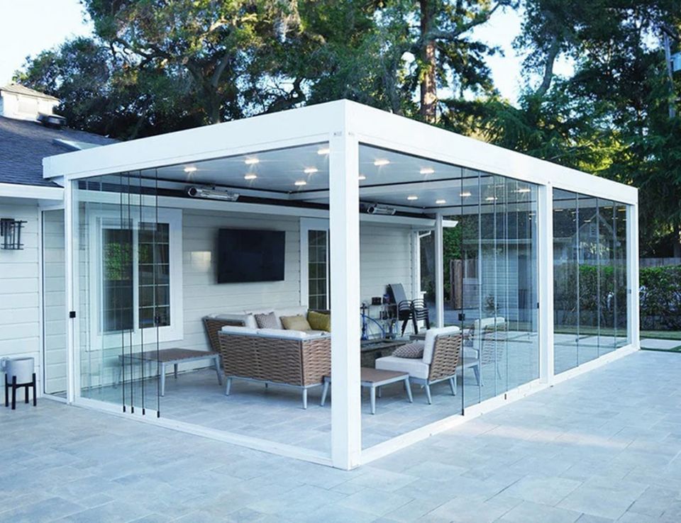 Lamellendach Pergola Pavillon Aluminium Terrassendach Carport 3 m x 4 m in Siegen