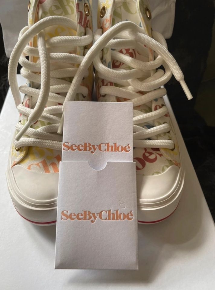 Chloe Sneaker Leder Canvas Neu weis bunt 36 in Berlin