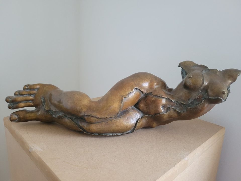 Michael Schwarze Skulptur Bronze weiblicher Torso Akt Erotik in Wiehl