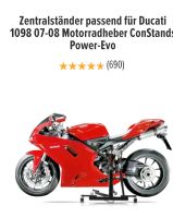 Zentralständer für Ducati  1098 Motorradheber ConStands Rheinland-Pfalz - Windhagen Vorschau