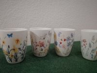 4 Kaffeetassen weiß bunte Frühlingsblumen ca. 12 cm hoch Nordrhein-Westfalen - Velbert Vorschau