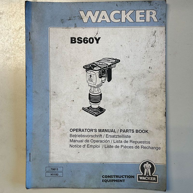 Ersatzteilliste + Betriebsvorschrift Stampfer Wacker BS60Y in Bad Schwartau