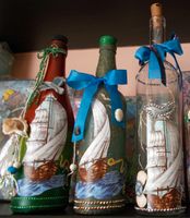 Glasflasche LED Licht kette Maretime Deko Flaschen Preis für 1 Bayern - Plattling Vorschau