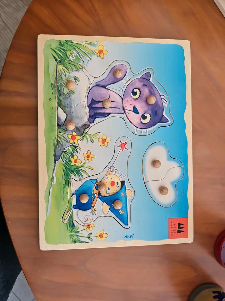 Drei Magier Katze Maus Holz Puzzle Kinder in Gelsenkirchen