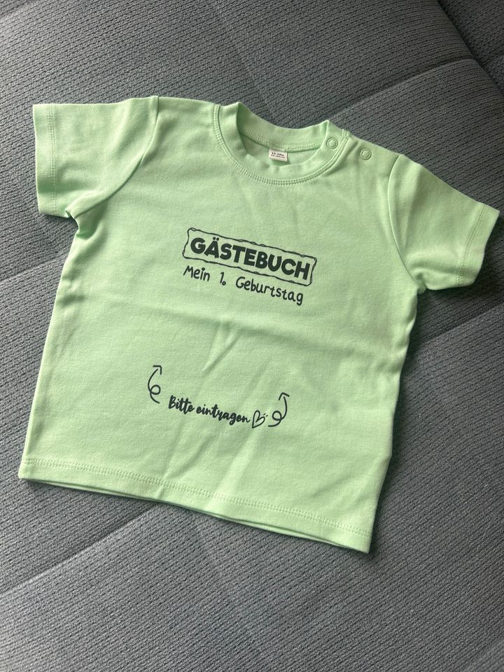 Kleinkind-T-Shirt *Gästebuch 1. Geburtstag* in Rudersberg