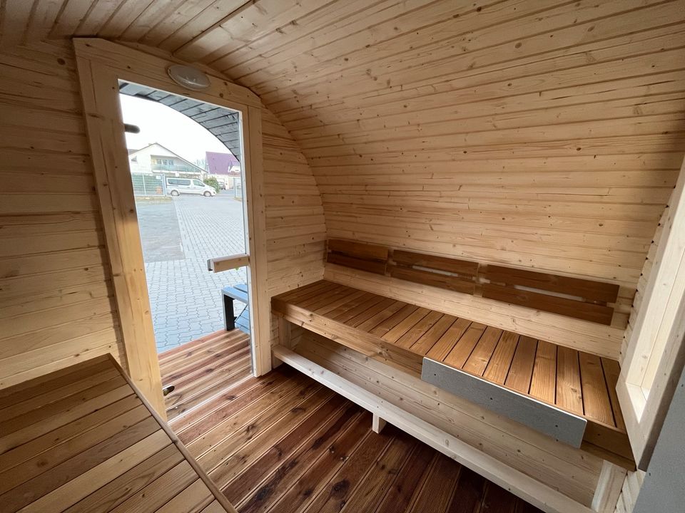 Gartensauna 3x2.37m Fasssauna Außensauna Sauna Elektro in Stuhr