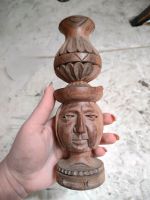 Geschnitzte Holzfigur Kerzenhalter Vintage Altona - Hamburg Lurup Vorschau