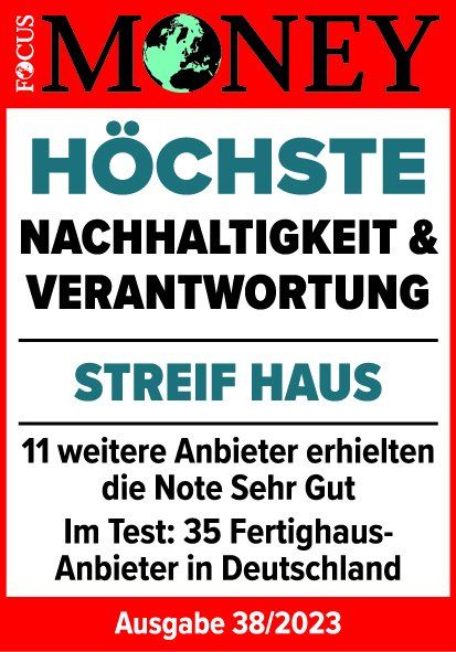 Die Preise für die limitierten Jubiläumshäuser gelten beim Hauskauf bis zum 31.03.2024. STREIF-Energiespar-Häuser, Effizienzhaus-Klasse 40 in Darmstadt