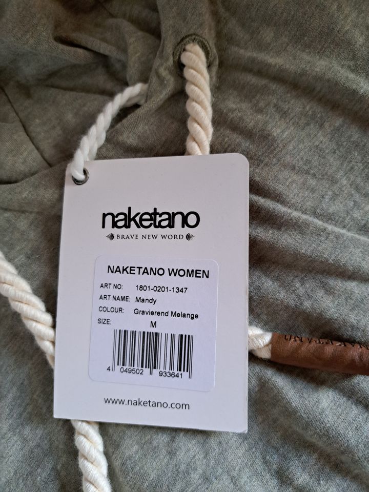 Naketano Hoodie mit Kapuze grau Größe M, neu in Gefrees