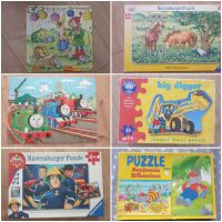 Puzzle 15 20 24 Teile Pony Holz Bodenpuzzle Lokomotive Sam Bagger Hessen - Hohenstein Vorschau