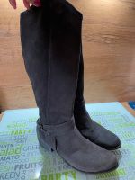 Moderne anthrazit graue Damenstiefel Gr 41 fast neu Wildleder Niedersachsen - Saterland Vorschau