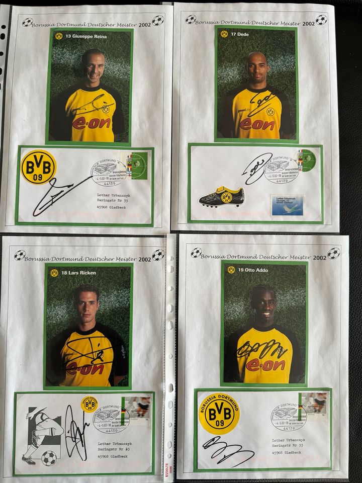 BVB Sammlung Autogrammkarten/Briefe Sticker in Dortmund