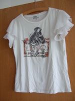 Liu Jo T-Shirt weiß mit Print und Volantärmel Gr. 38 -sehr gut- Bayern - Birkenfeld b. Marktheidenfeld Vorschau