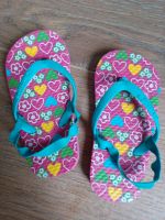 Flip Flops, pink, türkis, Herzen, Blumen, Mädchen, Gr.24 Hessen - Echzell  Vorschau