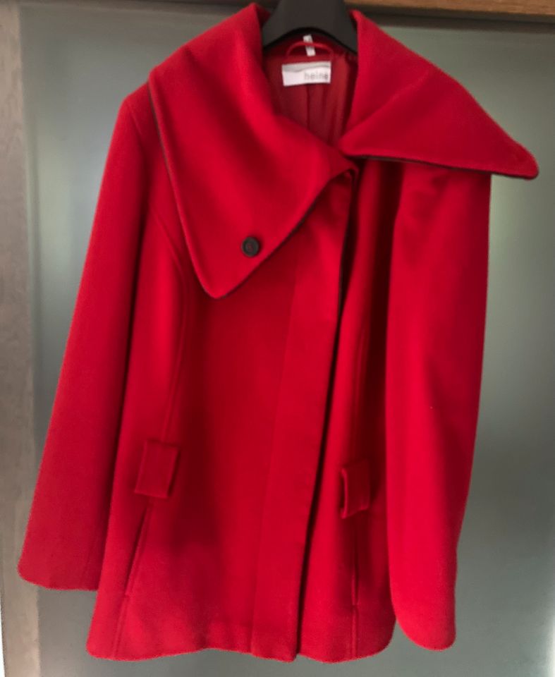 Neu Heine Longjacke Kurzmantel Gr 42 rot sehr chic + ausgefallen in Niedernhausen