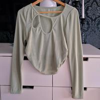 *WIE NEU* Shein Top Oberteil cut outs mint grün Gr. XL Raffung. West - Unterliederbach Vorschau