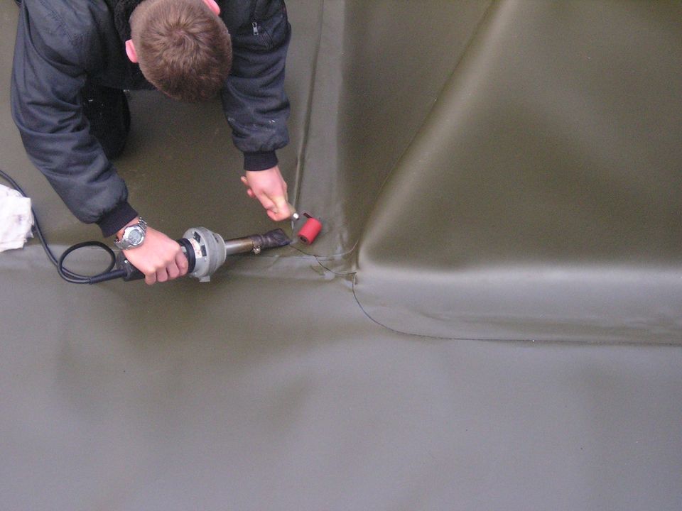 Teichfolie, PVCFolie , Teichfolie schweißen, Schwimmteichfolie in