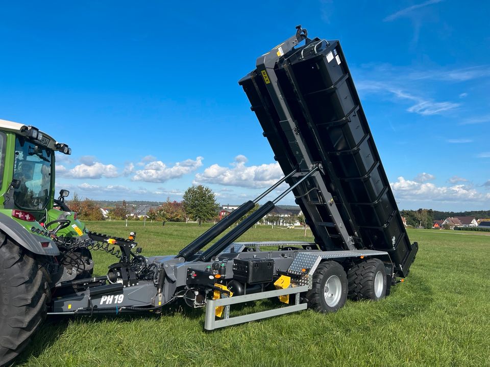 24t Hakenlift Hakenliftanhänger Abroller mit Abrollcontainer ph19 in Straubenhardt