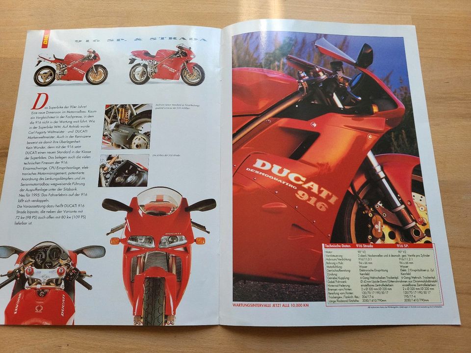 Prospekt Ducati 1995 916 748 Monster Supersport in Chemnitz