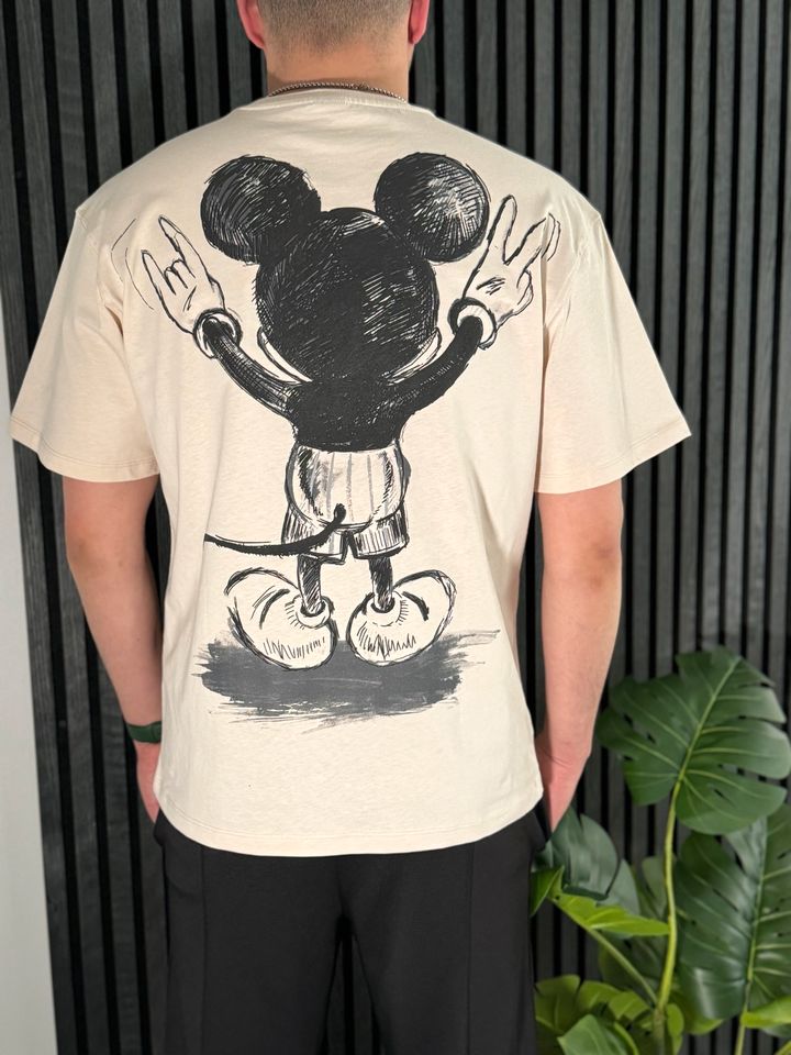 Herren T-Shirt Mickey Mouse Bedruckt Oversize in Berlin