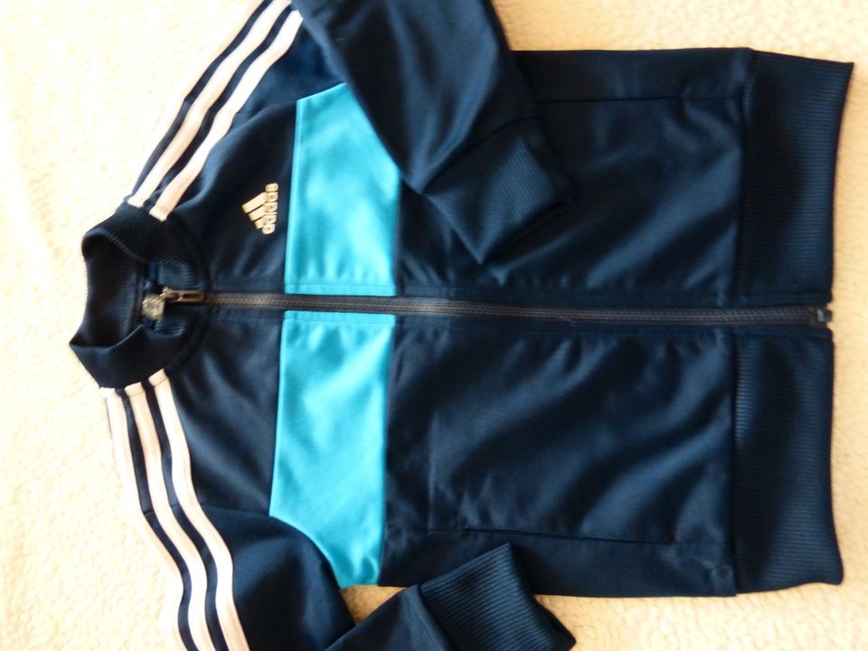 Set Jacke &T-Shirt Gr 116 Petrol Adidas Top Zustand in Radebeul