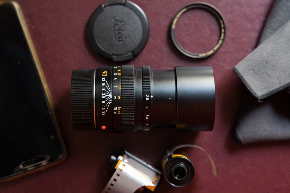 Leica Elmarit-M 90mm 2.8, Objektiv, Schwarz in Frankfurt am Main