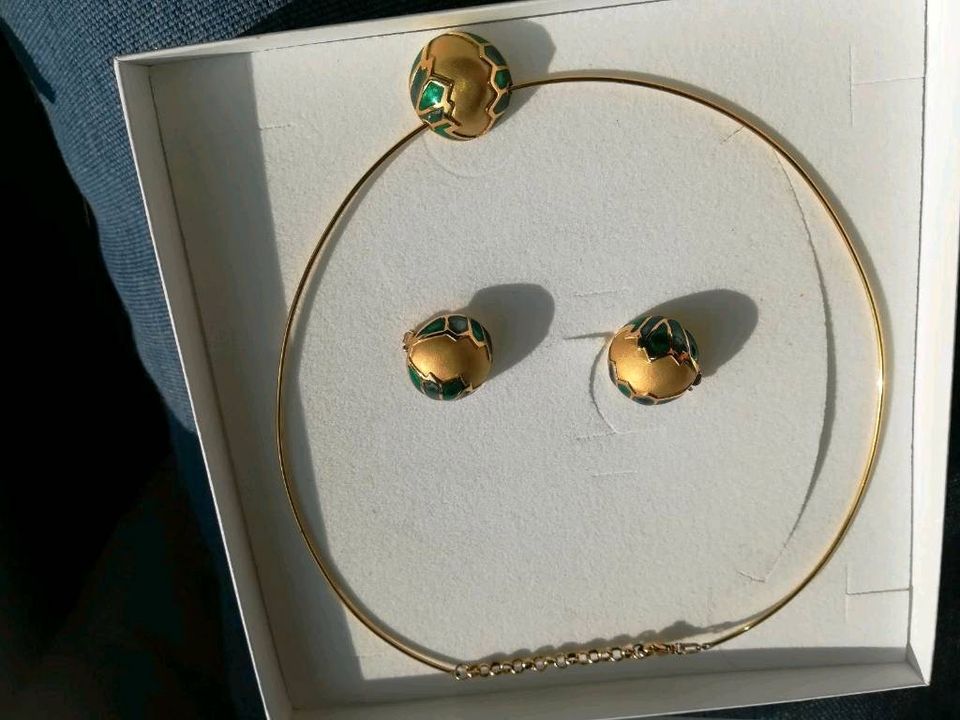 333 Gold Designer Schmuckset Collier Klipse in Saarbrücken