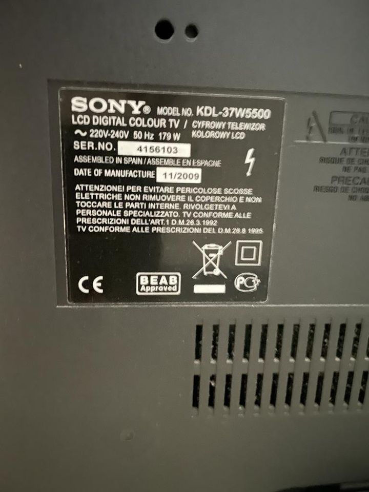 Sony Fernseher 37 Zoll in Nideggen / Düren