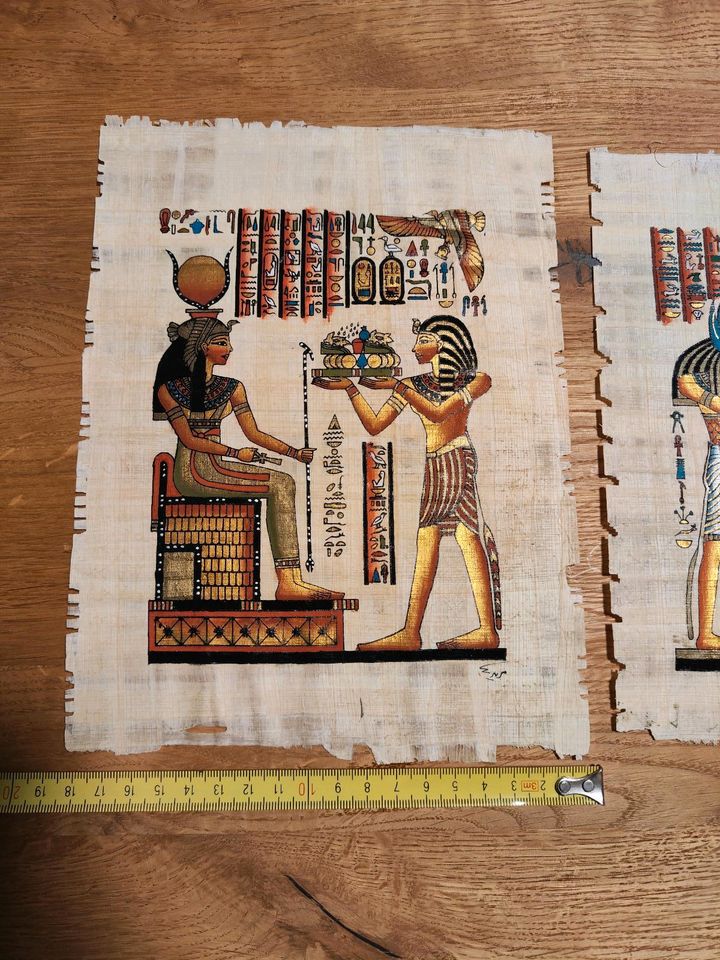 Ägypten 3 Kunstdrucke Papyrus o. ä. Treasures of the Nile in Südharz