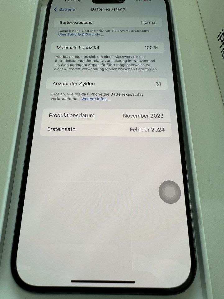 iPhone 15 pro Max Titan schwarz 256 GB in Moers