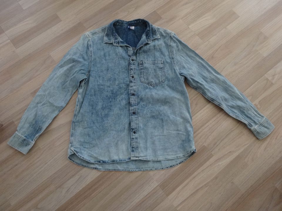 Jeanshemd blau langarm Herren in Arnstein