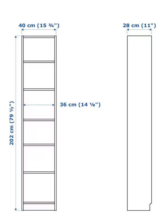 IKEA BILLY Bücherregal, weiß, mit Glasböden 40x28x202 cm in Köln