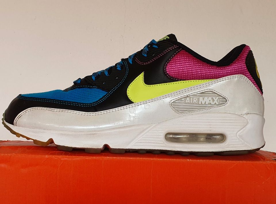 Nike Air Max 90 Premium carnival Hologramm bunte Sohle Sammler 46 in Schmoelln