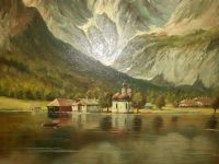 Ölgemälde St.Bartolomä Königssee 60x80 signiert  " Roter " Nordrhein-Westfalen - Neuss Vorschau