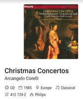 Christmas Concertos  Arcangelo Corelli  CD Philips Nordrhein-Westfalen - Bottrop Vorschau