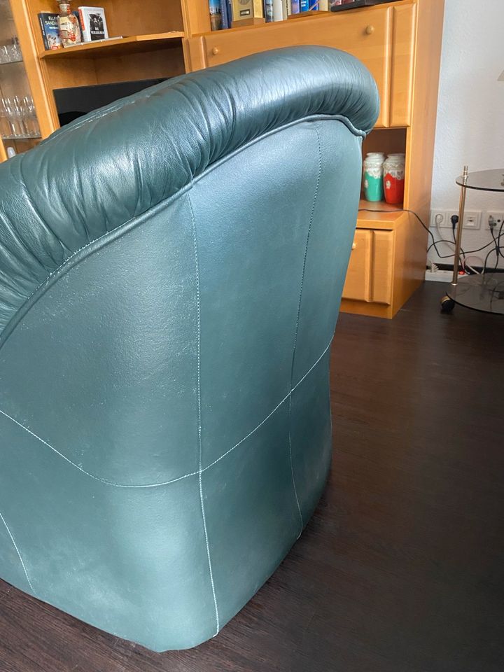 Sofagarnitur Leder (3-Sitzer und 2 Sessel) zu verkaufen in Wismar
