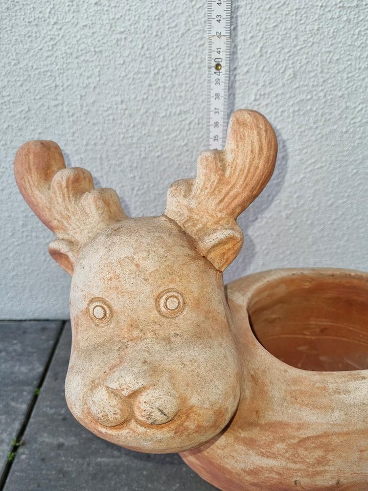 Weihnachtsdeko Elch Terracotta in Erfurt